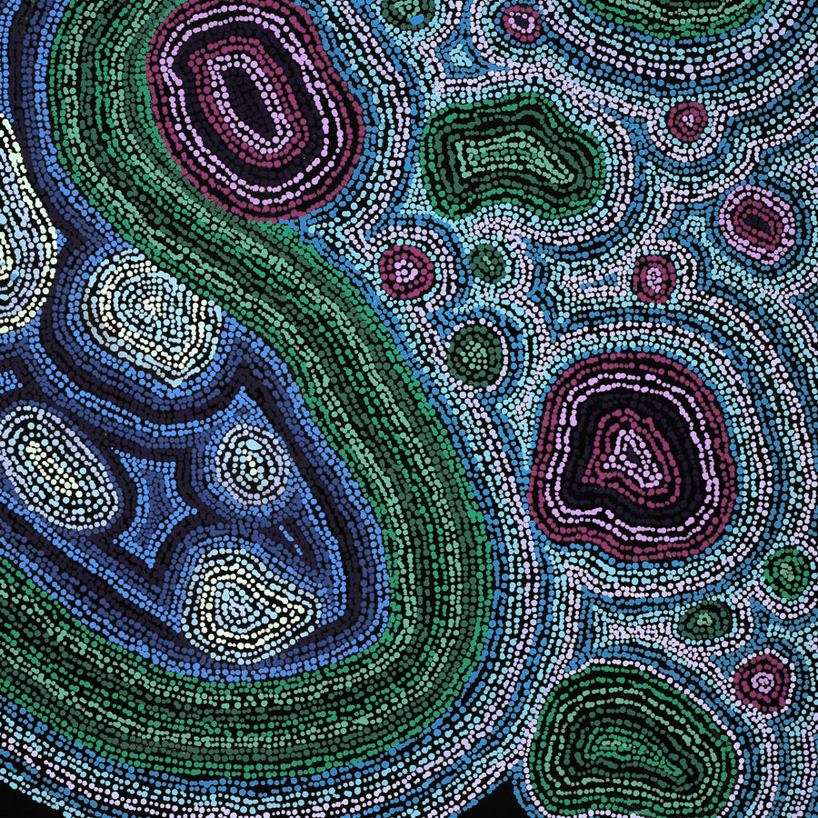 Aboriginal Artwork by Amanda Daegar, Ngayuku Ngura, 120x70cm