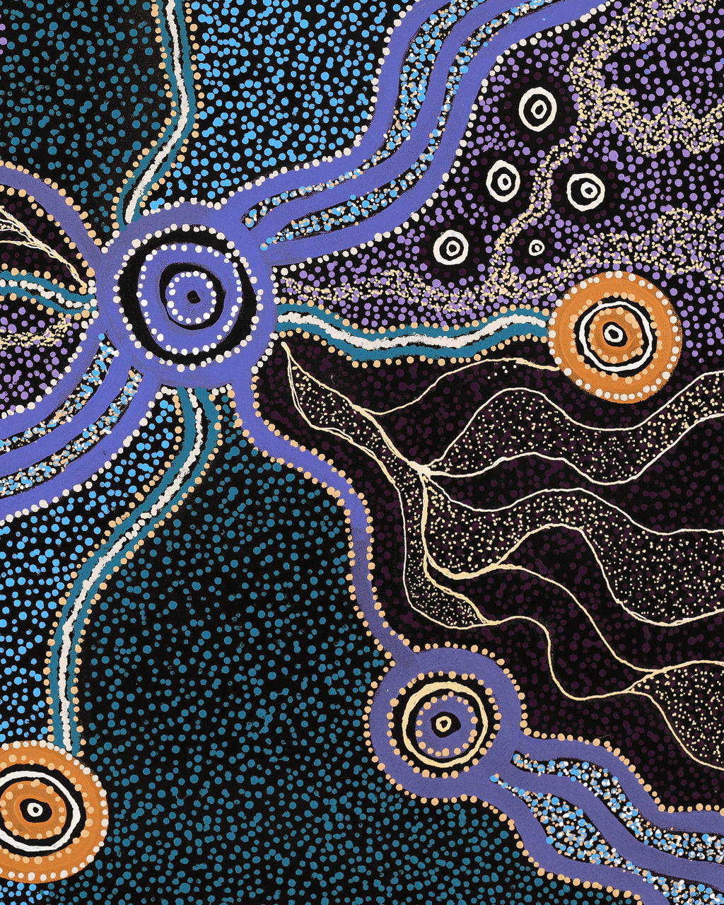 Aboriginal Artwork by Amanda Daegar, Ngayuku Ngura, 86x76cm