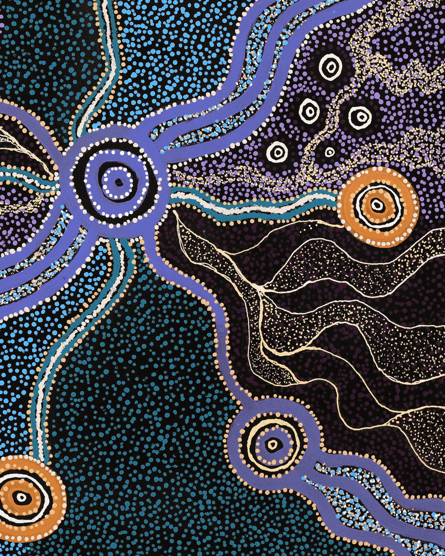 Aboriginal Artwork by Amanda Daegar, Ngayuku Ngura, 86x76cm