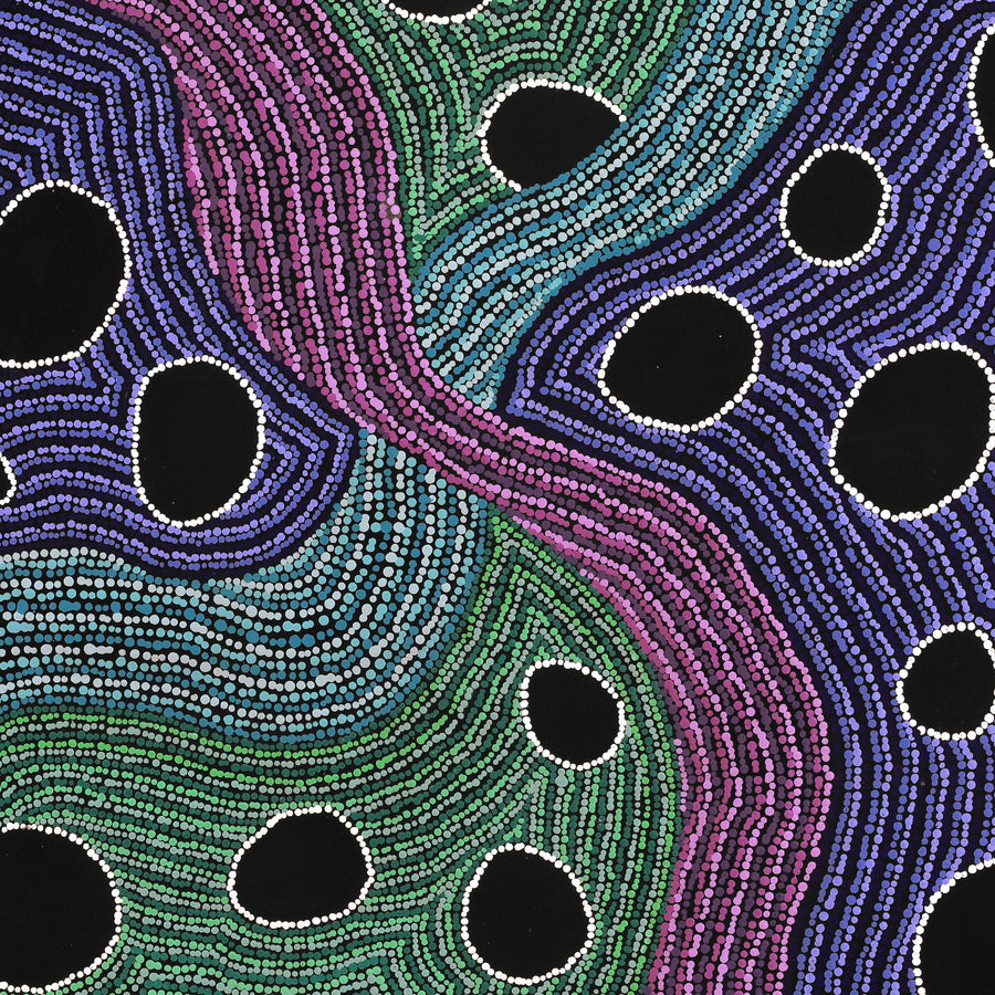Aboriginal Artwork by Amanda Daegar, Ngayuku Ngura (My Country), 90x90cm