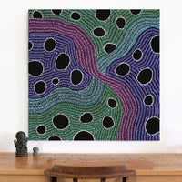 Aboriginal Artwork by Amanda Daegar, Ngayuku Ngura (My Country), 90x90cm