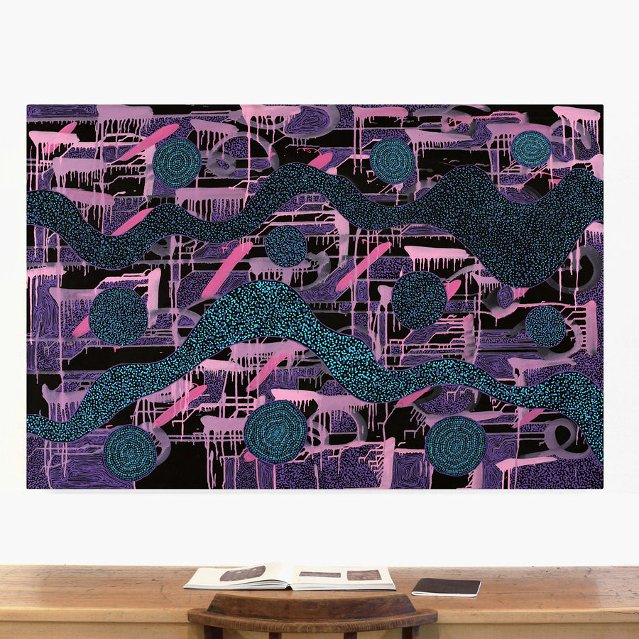 Aboriginal Artwork by Collaborative by Renae Nelson and Amanda Daegar, Ngayuku Ngura, 150x100cm