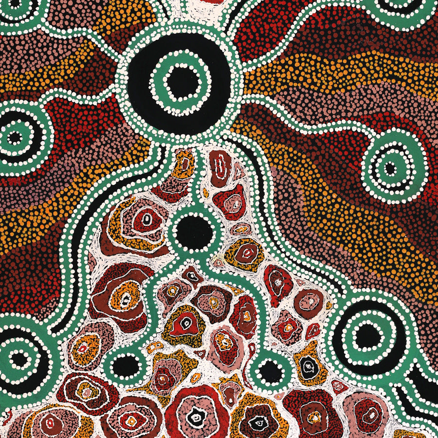 Aboriginal Artwork by Amanda Daeger, Walka, 91x65cm