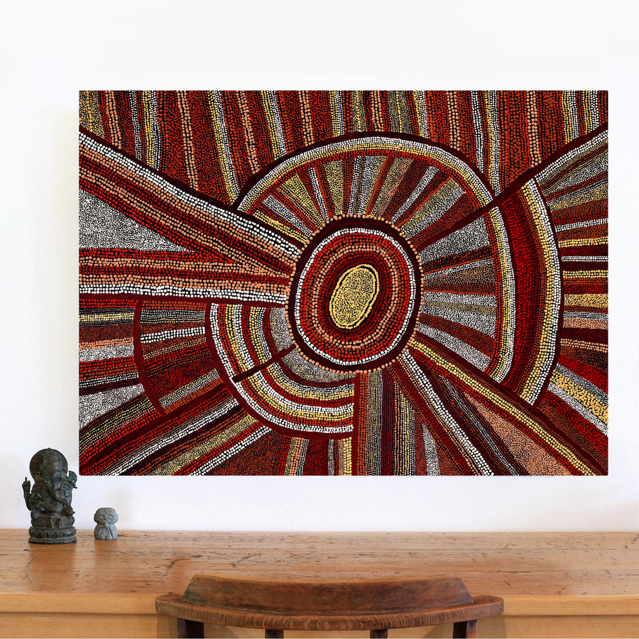 Aboriginal Artwork by Amari Tjalkuri, Watarru Tjukurpa, 100x72cm