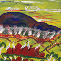 Andrew Robertson, Crocodiles at the Billabong, 100x100cm