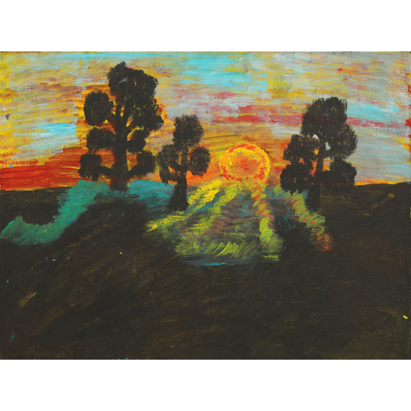 Aboriginal Artwork by Andrew Robertson, Ngukurr Sunset, 60x45cm