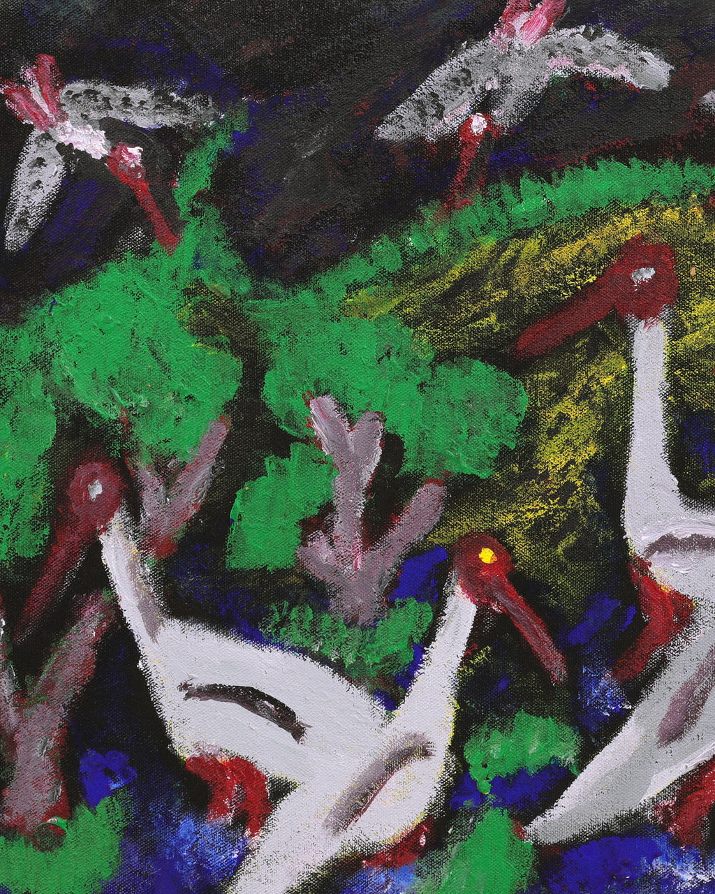 Aboriginal Artwork by Andrew Robertson, Brolga, 60x45cm