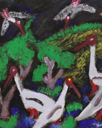 Aboriginal Artwork by Andrew Robertson, Brolga, 60x45cm