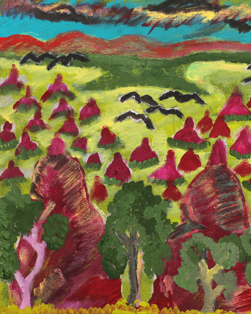 Aboriginal Artwork by Andrew Robertson, Bhurun-Jhu (Ruined City), 60x45cm