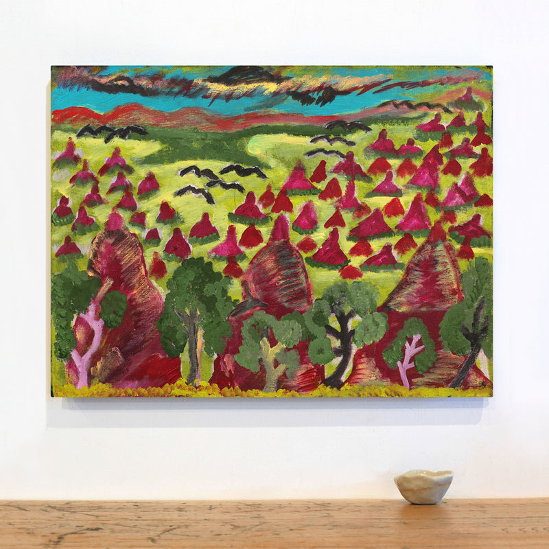 Aboriginal Artwork by Andrew Robertson, Bhurun-Jhu (Ruined City), 60x45cm