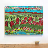 Aboriginal Artwork by Andrew Robertson, Mana Country, 60x45cm