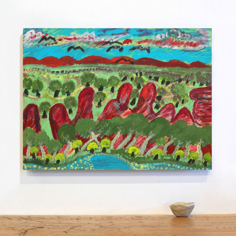 Aboriginal Artwork by Andrew Robertson, Mana Country, 60x45cm