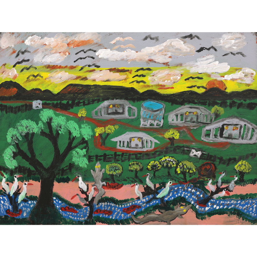 Aboriginal Artwork by Andrew Robertson, Untitiled, 80x60cm