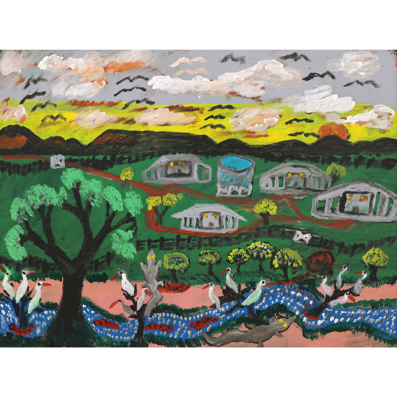 Aboriginal Artwork by Andrew Robertson, Untitiled, 80x60cm