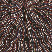 Aboriginal Art by Angela Nangala Robertson, Watiya-warnu Jukurrpa (Seed Dreaming), 76x46cm - ART ARK®