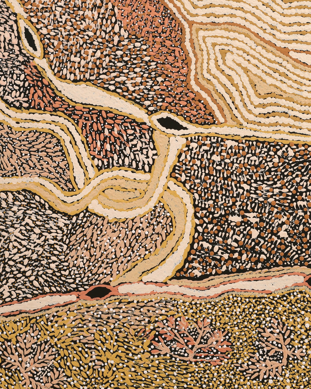 Aboriginal Artwork by Angkaliya Nelson, Kungkarangkalpa (Seven Sisters Story), 91x61cm