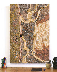Aboriginal Artwork by Angkaliya Nelson, Kungkarangkalpa (Seven Sisters Story), 91x61cm