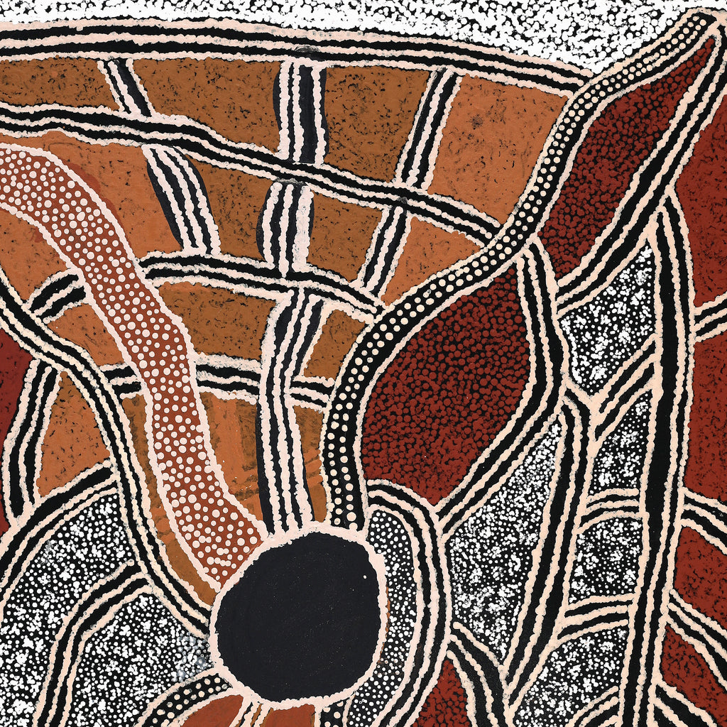 Aboriginal Artwork by Angkaliya Nelson, Kungkarangkalpa (Seven Sisters Story), 91x61cm