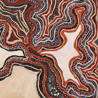 Aboriginal Artwork by Angkaliya Nelson, Kungkarangkalpa (Seven Sisters Story), 61x61cm