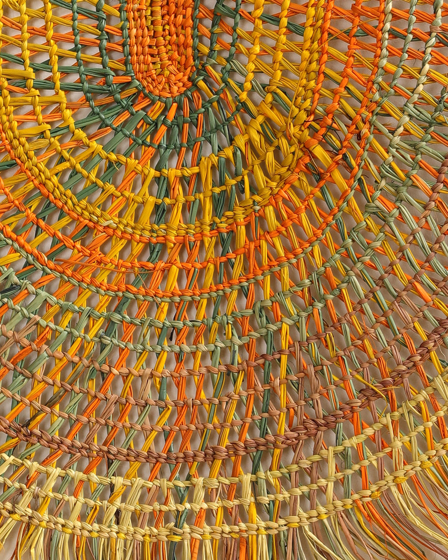 Aboriginal Artwork by Anna Ramatha Malibirr, Gapuwiyak - Woven Mat, 165x140cm