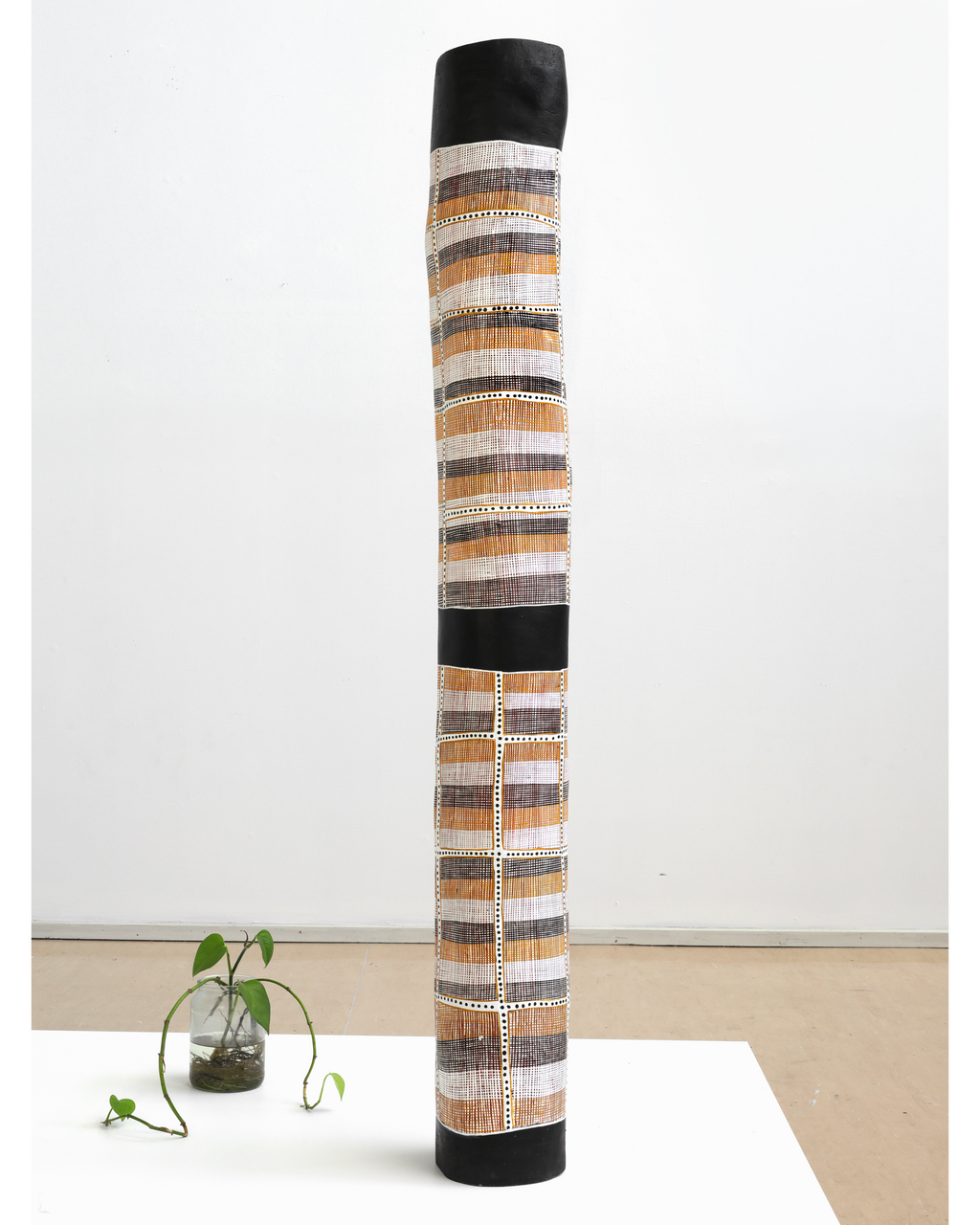 Aboriginal Artwork by Annie Mulunwanga Wurrkidj, Lorrkon (Hollow Log), 160cm
