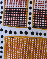 Aboriginal Artwork by Annie Mulunwanga Wurrkidj, Lorrkon (Hollow Log), 160cm