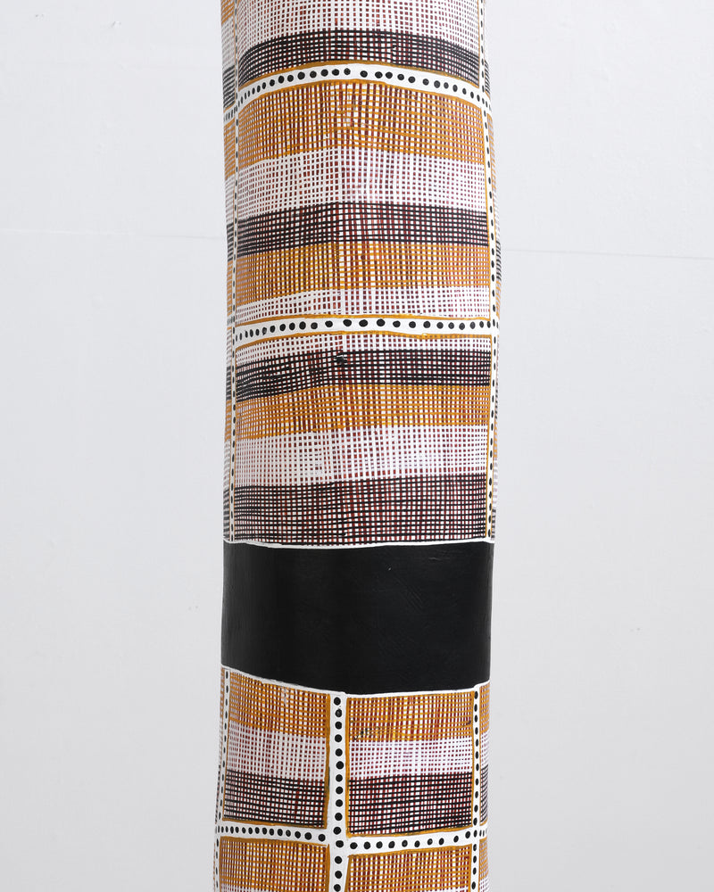 Aboriginal Artwork by Annie Mulunwanga Wurrkidj, Lorrkon (Hollow Log), 160cm