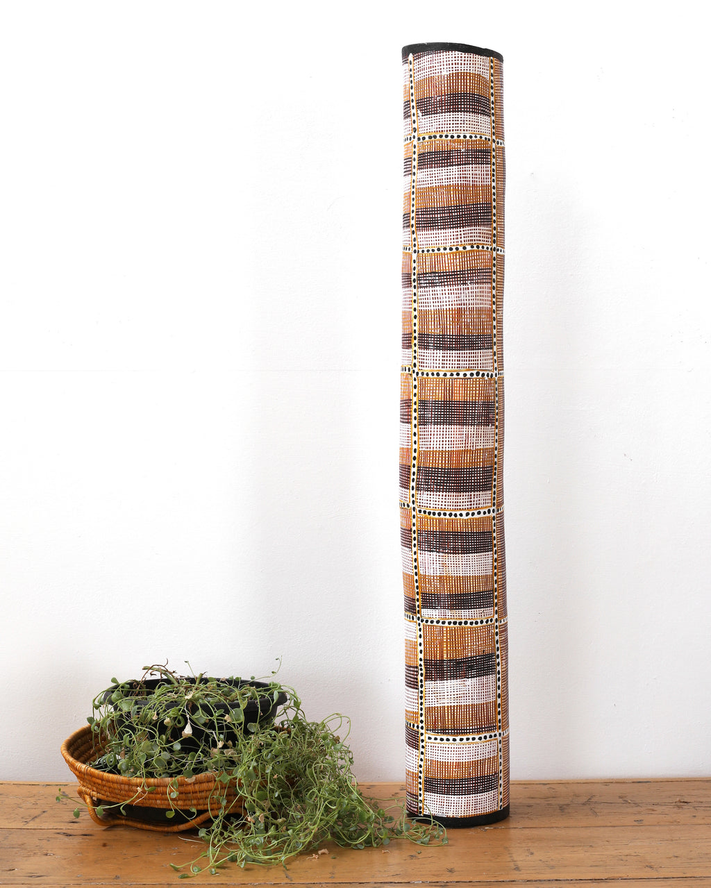 Aboriginal Artwork by Annie Wurrkidj, Lorrkon (Hollow Log), 85cm