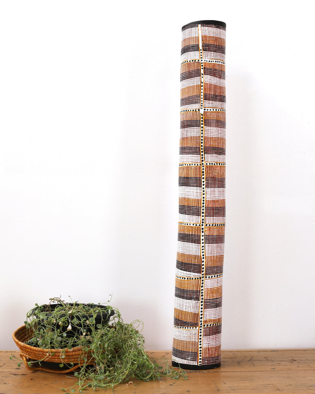 Aboriginal Artwork by Annie Wurrkidj, Lorrkon (Hollow Log), 85cm