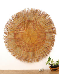 Aboriginal Artwork by Anthea Stewart, Woven Mat, 136x126cm
