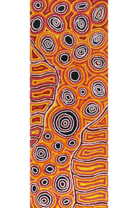 Aboriginal Artwork by Antonia Napangardi Michaels, Lappi Lappi Jukurrpa, 122x46cm
