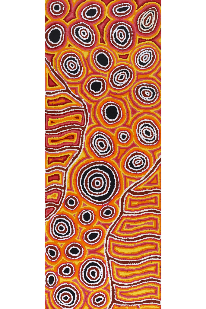 Aboriginal Artwork by Antonia Napangardi Michaels, Lappi Lappi Jukurrpa, 122x46cm