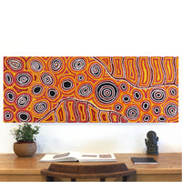Aboriginal Artwork by Antonia Napangardi Michaels, Lappi Lappi Jukurrpa, 122x46cm