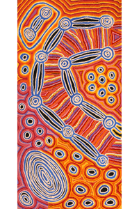 Aboriginal Artwork by Antonia Napangardi Michaels, Lappi Lappi Jukurrpa, 122x61cm