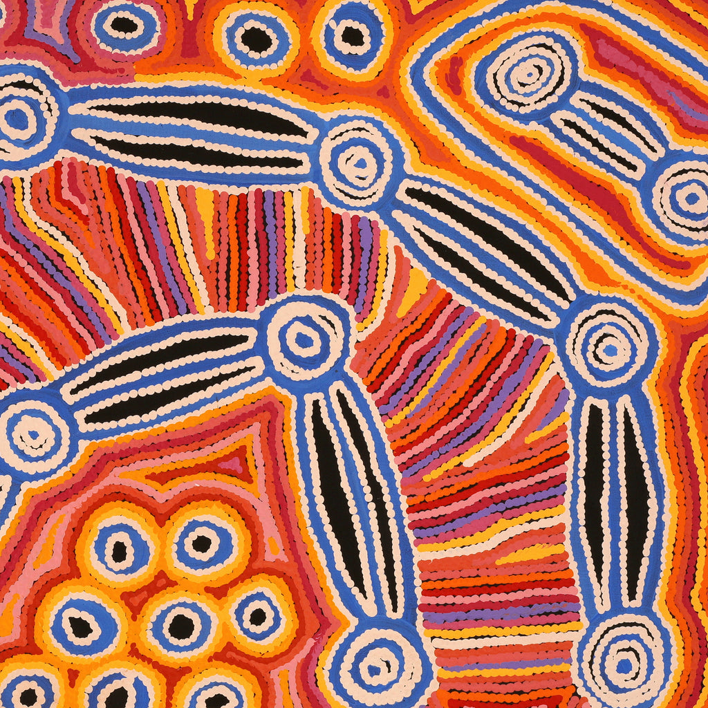 Aboriginal Artwork by Antonia Napangardi Michaels, Lappi Lappi Jukurrpa, 122x61cm