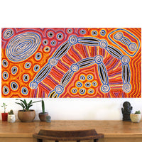 Aboriginal Artwork by Antonia Napangardi Michaels, Lappi Lappi Jukurrpa, 122x61cm
