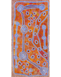 Aboriginal Artwork by Antonia Napangardi Michaels, Lappi Lappi Jukurrpa, 122x61cm