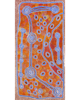Aboriginal Artwork by Antonia Napangardi Michaels, Lappi Lappi Jukurrpa, 122x61cm