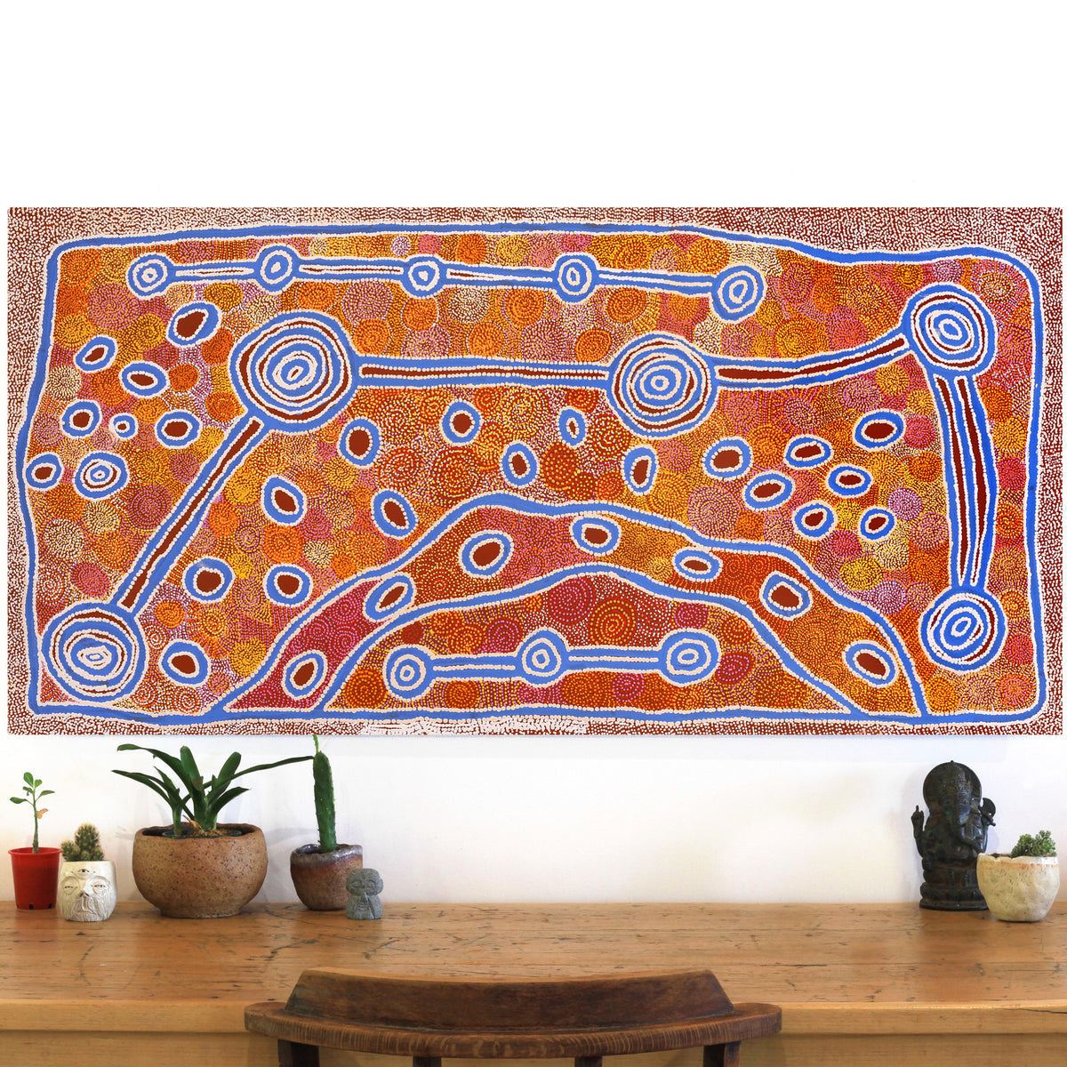 Aboriginal Artwork by Antonia Napangardi Michaels, Lappi Lappi Jukurrpa, 122x61cm