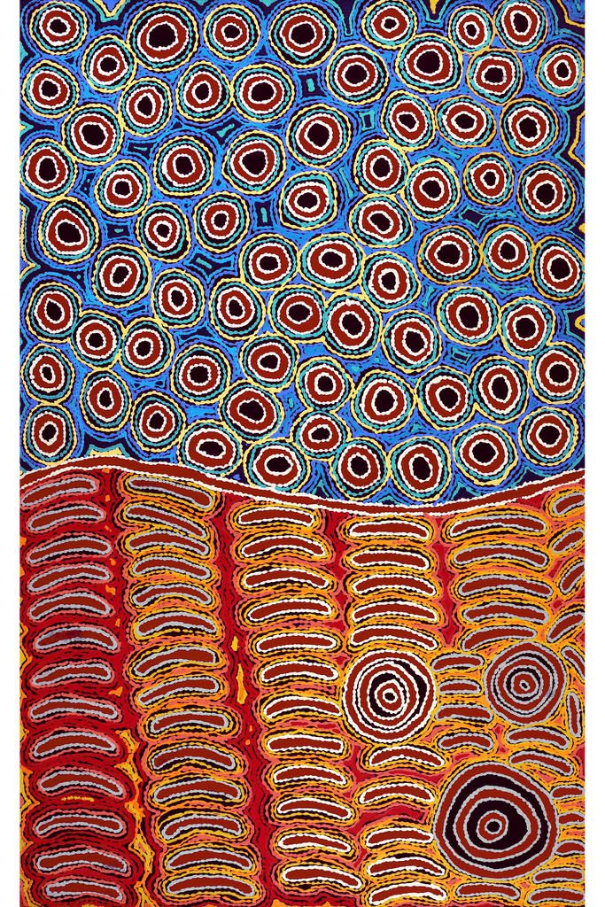 Aboriginal Artwork by Antonia Napangardi Michaels, Lappi Lappi Jukurrpa, 122x76cm