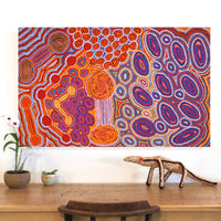Aboriginal Art by Antonia Napangardi Michaels, Lappi Lappi Jukurrpa, 122x76cm - ART ARK®
