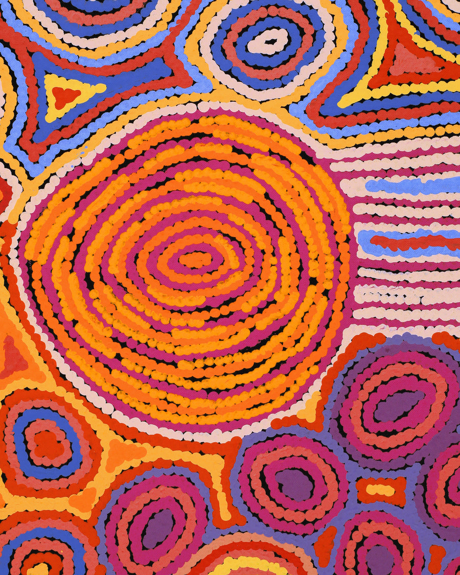 Aboriginal Artwork by Antonia Napangardi Michaels, Lappi Lappi Jukurrpa, 122x76cm