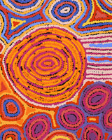 Aboriginal Art by Antonia Napangardi Michaels, Lappi Lappi Jukurrpa, 122x76cm - ART ARK®