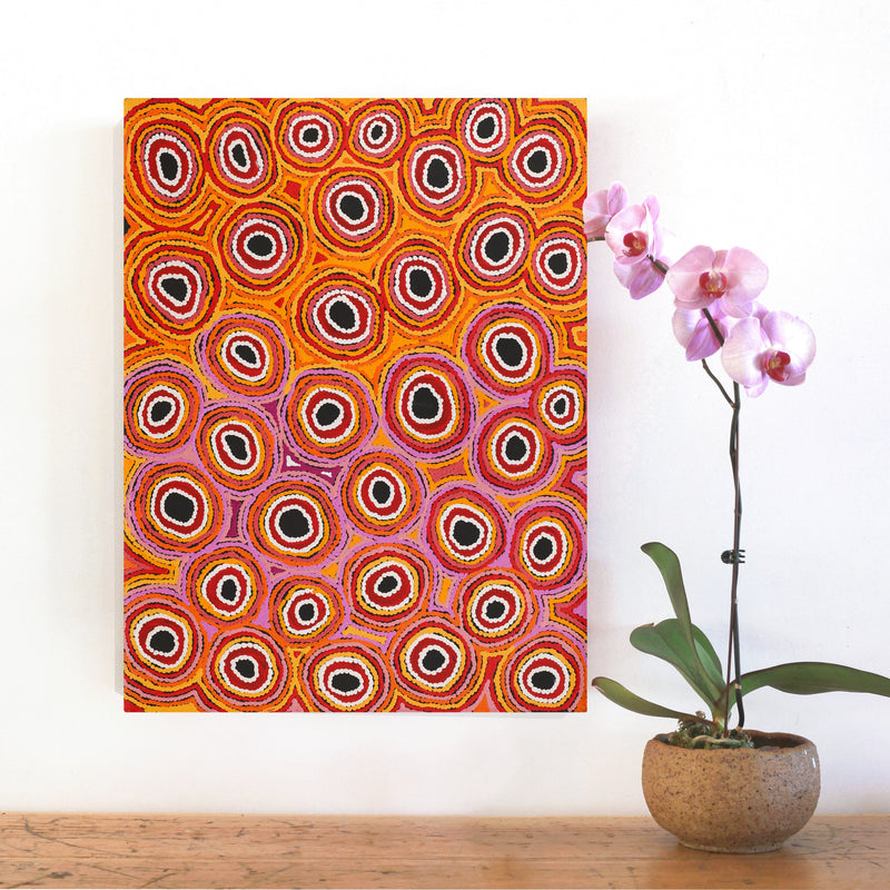 Aboriginal Artwork by Antonia Napangardi Michaels, Lappi Lappi Jukurrpa, 61x46cm