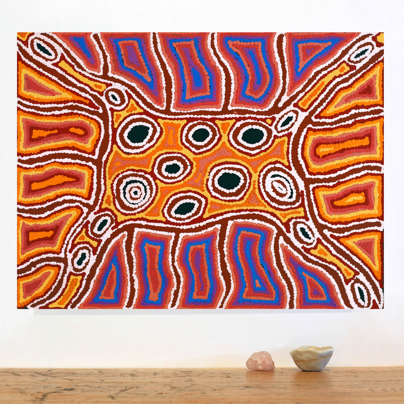 Aboriginal Artwork by Antonia Napangardi Michaels, Lappi Lappi Jukurrpa, 61x46cm