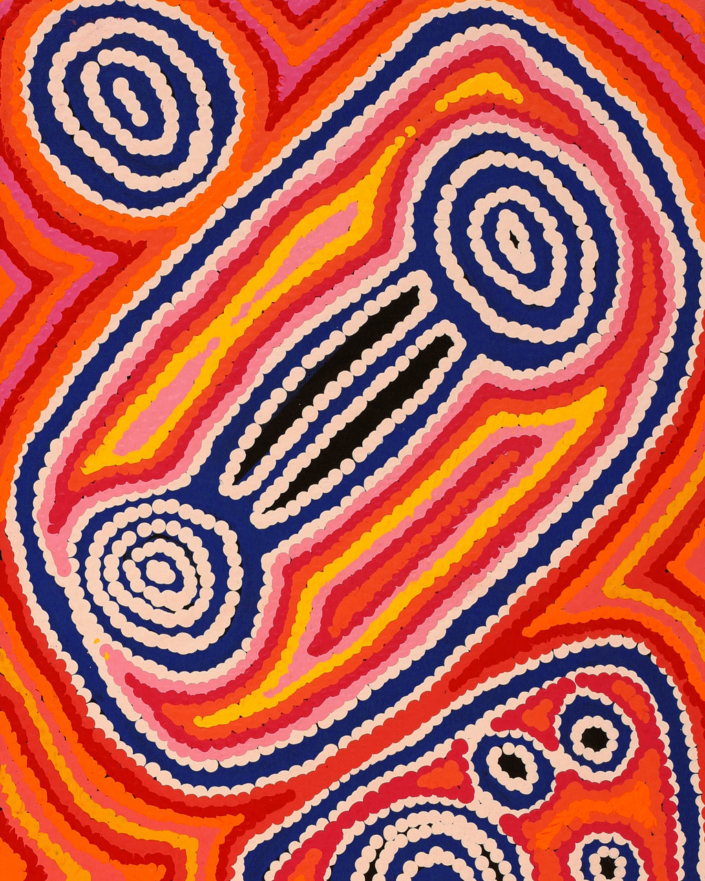 Aboriginal Artwork by Antonia Napangardi Michaels, Lappi Lappi Jukurrpa, 91x30cm