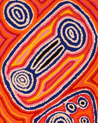 Aboriginal Artwork by Antonia Napangardi Michaels, Lappi Lappi Jukurrpa, 91x30cm