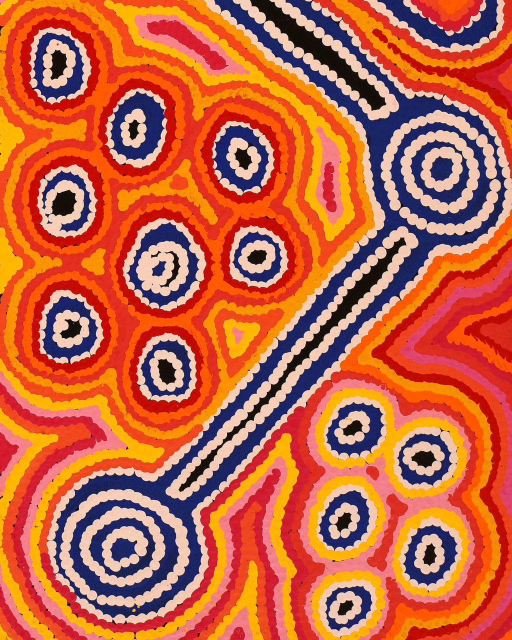 Aboriginal Artwork by Antonia Napangardi Michaels, Lappi Lappi Jukurrpa, 91x30cm