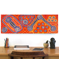 Aboriginal Artwork by Antonia Napangardi Michaels, Lappi Lappi Jukurrpa, 91x30cm