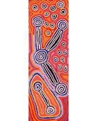 Aboriginal Artwork by Antonia Napangardi Michaels, Lappi Lappi Jukurrpa, 91x30cm